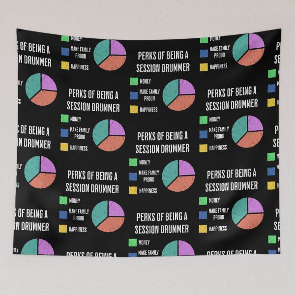 Item preview, Funny Session Drummer Job Perks Pie Chart Humor designed and sold by d247.
