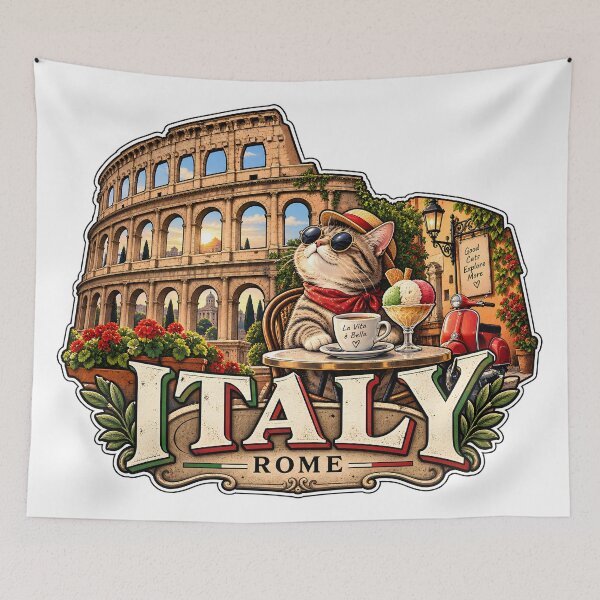 Item preview, Colosseum Cat – Italy Travel Adventure designed and sold by TOMSZE.