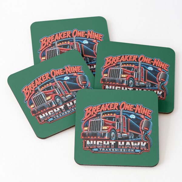 Item preview, Breaker One-Nine | Night Hawk | Neon CB Radio Semi Truck Art designed and sold by NomadForge.