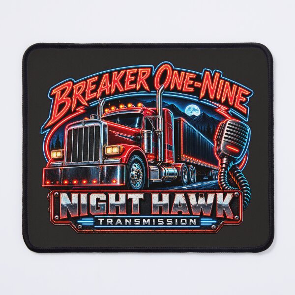 Item preview, Breaker One-Nine | Night Hawk | Neon CB Radio Semi Truck Art designed and sold by NomadForge.