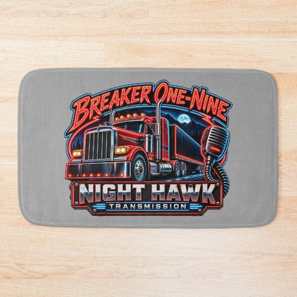 Item preview, Breaker One-Nine | Night Hawk | Neon CB Radio Semi Truck Art designed and sold by NomadForge.