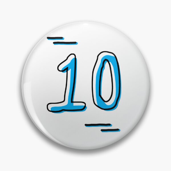 Item preview, Number 10 - Bold Blue Artistic Numeral Design designed and sold by Dyche Studio.