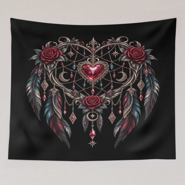 Item preview, Gothic Heart Dreamcatcher – Romantic Fantasy designed and sold by TroviTutto.