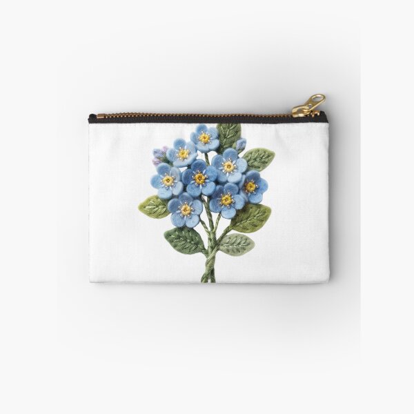 Item preview, Cute Blue Forget Me Not Flowers Bouquet Handcrafted Art designed and sold by Mellow Doodle Co..
