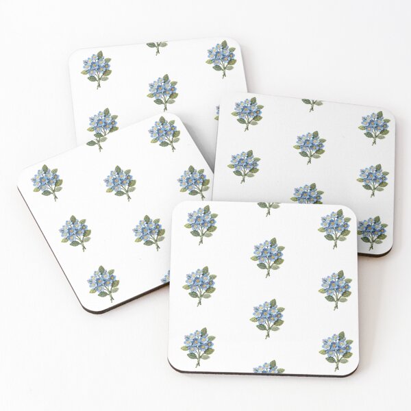 Item preview, Cute Blue Forget Me Not Flowers Bouquet Handcrafted Art designed and sold by Mellow Doodle Co..