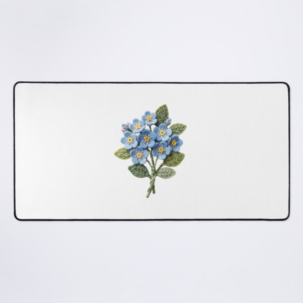 Item preview, Cute Blue Forget Me Not Flowers Bouquet Handcrafted Art designed and sold by Mellow Doodle Co..
