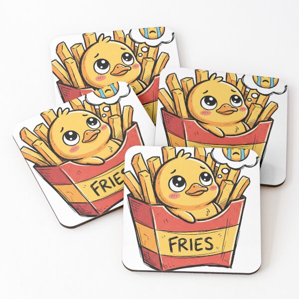 Item preview, Cute Duck in a Fries Box designed and sold by NzrProcreate.