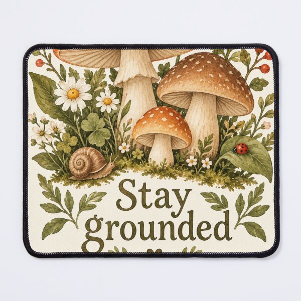 Item preview, Stay Grounded Woodland Mushroom Art designed and sold by Willow Sky.
