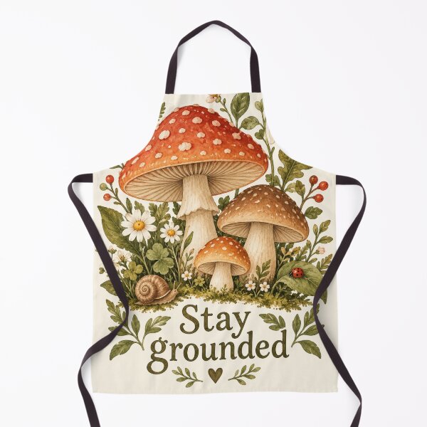 Item preview, Stay Grounded Woodland Mushroom Art designed and sold by Willow Sky.