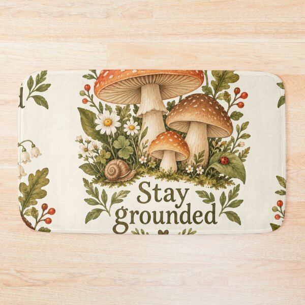 Item preview, Stay Grounded Woodland Mushroom Art designed and sold by Willow Sky.