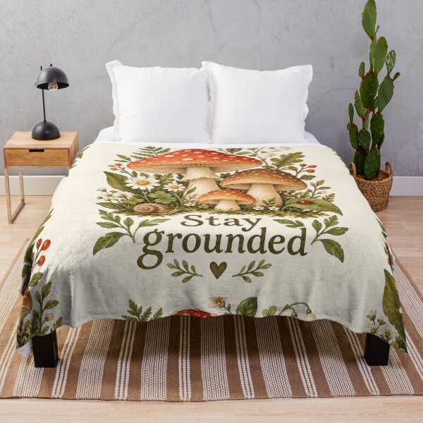 Item preview, Stay Grounded Woodland Mushroom Art designed and sold by Willow Sky.