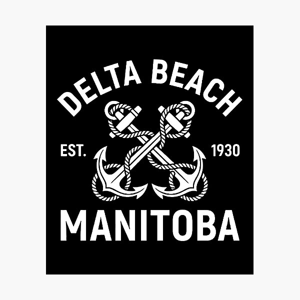 Item preview, Delta Beach Manitoba Vintage Nautical Anchor Design Funny Quote designed and sold by w66aboo.