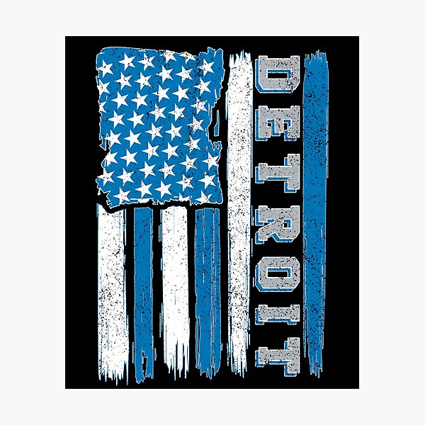 Item preview, Vintage Detroit US Flag Distressed Football Sports Fan Team Spirit designed and sold by RockTheFeal.