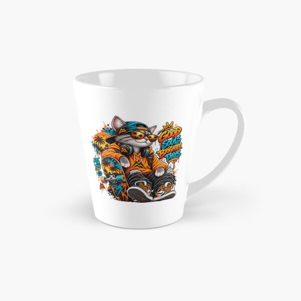 Item preview, Good Souls Brighter Days – Urban Skater Cat Street Art designed and sold by RAX Mirth Studio.