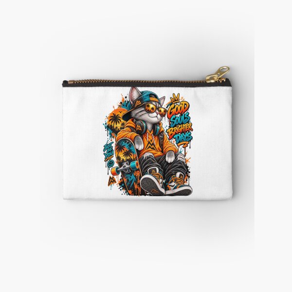 Item preview, Good Souls Brighter Days – Urban Skater Cat Street Art designed and sold by RAX Mirth Studio.