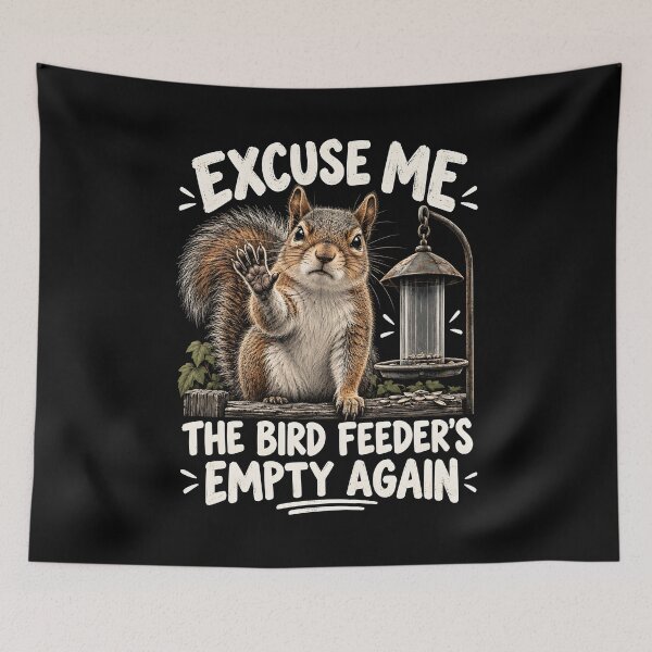 Item preview, Excuse Me, Bird Feeder's Empty Again designed and sold by a-turner-paint.