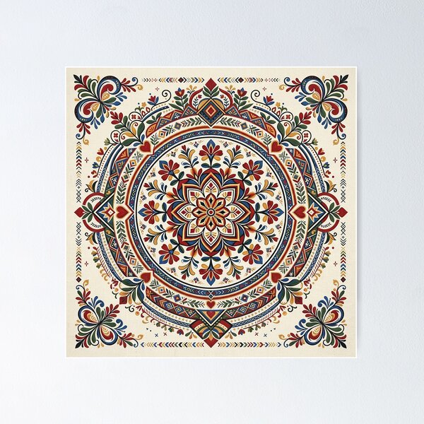 Item preview, European Heritage Floral Ornament designed and sold by BrainCurves.