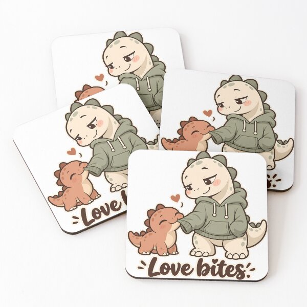 Item preview, Cute Dinosaur Couple Love designed and sold by Day Dreamer.