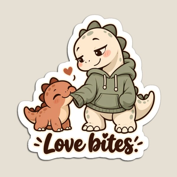 Item preview, Cute Dinosaur Couple Love designed and sold by Day Dreamer.