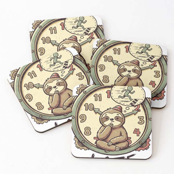 Item preview, Cute Sloth Clock designed and sold by NzrProcreate.