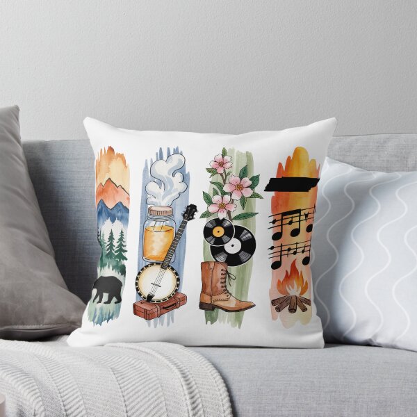 Item preview, Tennessee Mountain Watercolor – Banjo & Campfire designed and sold by Marie Gems.