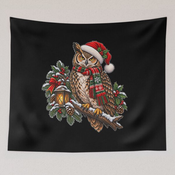 Item preview, Owl Santa Hat Christmas Xmas designed and sold by StanaLuis.