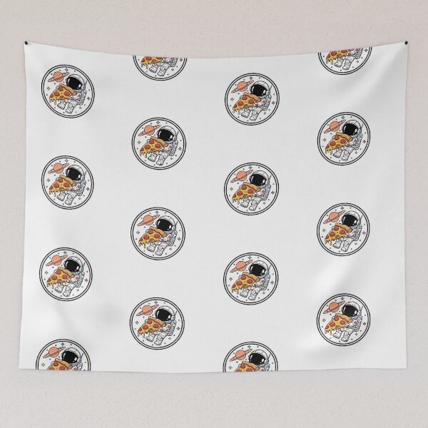 Item preview, Cute Astronaut Eating Pizza in Space - Funny Sci-Fi Art designed and sold by Nubian Style.