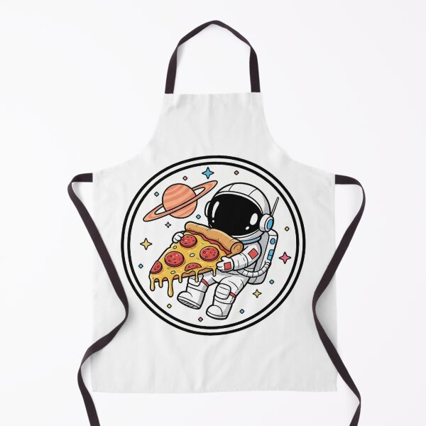 Item preview, Cute Astronaut Eating Pizza in Space - Funny Sci-Fi Art designed and sold by Nubian Style.