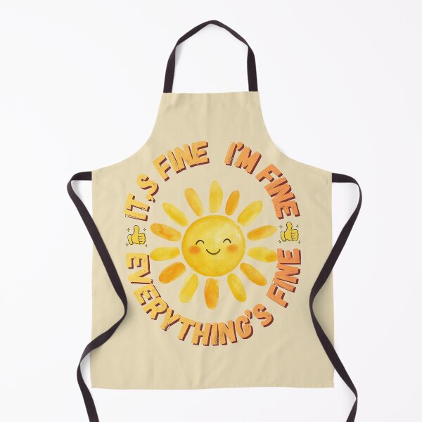 Item preview, It's Fine I'm Fine Everything's Fine Funny Sunshine Retro Design designed and sold by Evelashop.
