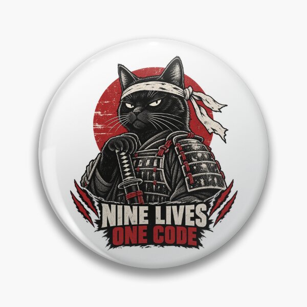 Item preview, Samurai Cat – Nine Lives One Code designed and sold by Univers-shop.