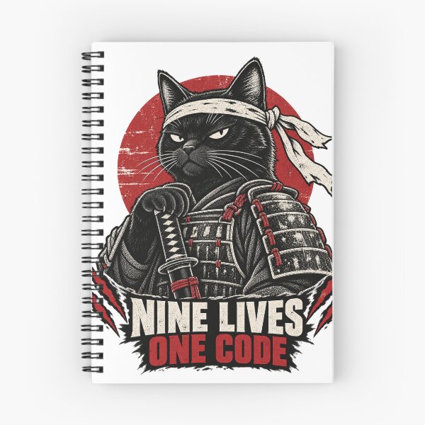 Item preview, Samurai Cat – Nine Lives One Code designed and sold by Univers-shop.