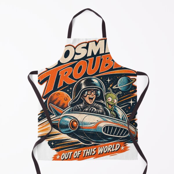 Item preview, Cosmic Trouble Retro Sci Fi UFO Alien Vintage Space Design designed and sold by rachidloucif.