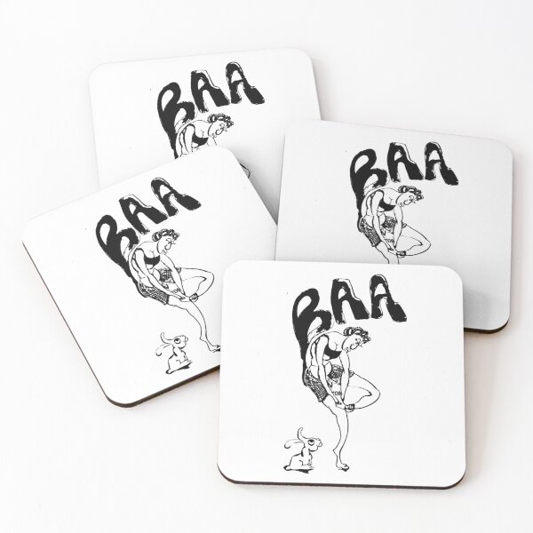 Item preview, Baaa Funny Retro Cartoon Sheep Rocker Art designed and sold by Offbeattwang.