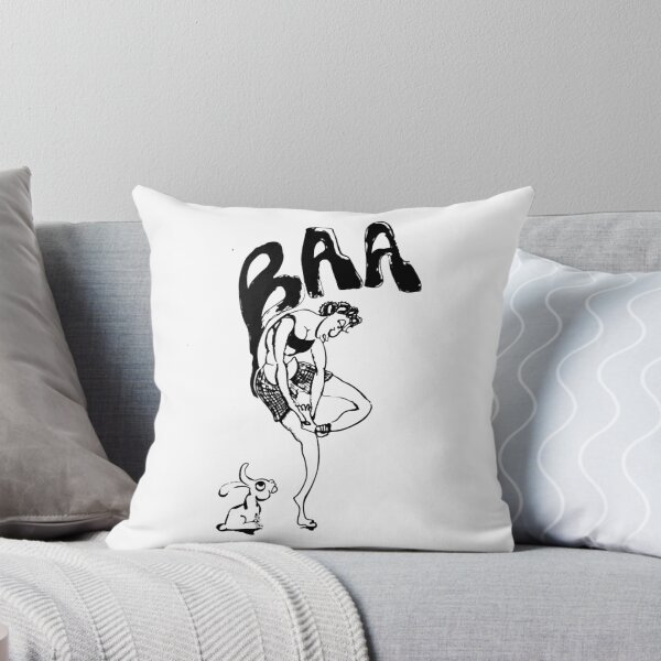 Item preview, Baaa Funny Retro Cartoon Sheep Rocker Art designed and sold by Offbeattwang.