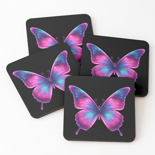 Item preview, Cosmic Galaxy Butterfly Nebula Neon Aesthetic Art designed and sold by ZyVoAli.