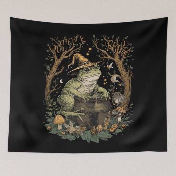 Item preview, Mushroom Forest Frog Witch designed and sold by ChicTrendz.