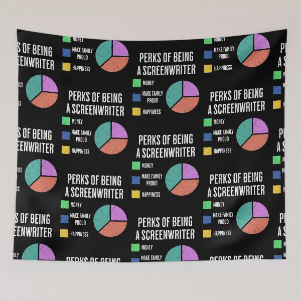 Item preview, Funny Screenwriter Job Perks Pie Chart Humor designed and sold by d247.