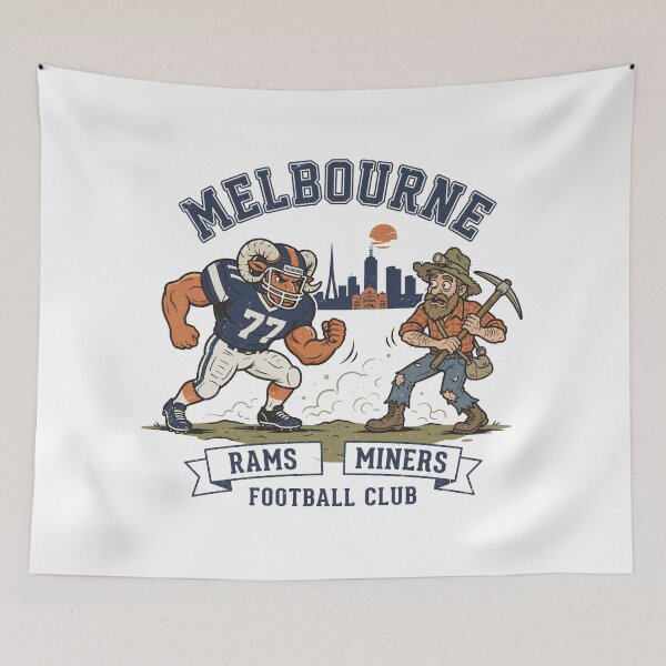 Item preview, Melbourne Rams vs Miners — Aussie Football Showdown designed and sold by Designart68.