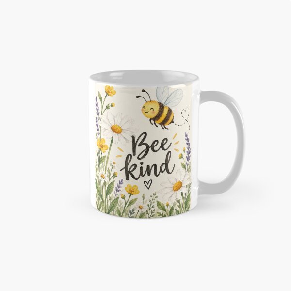 Item preview, Bee Kind Floral Positive Quote designed and sold by Willow Sky.