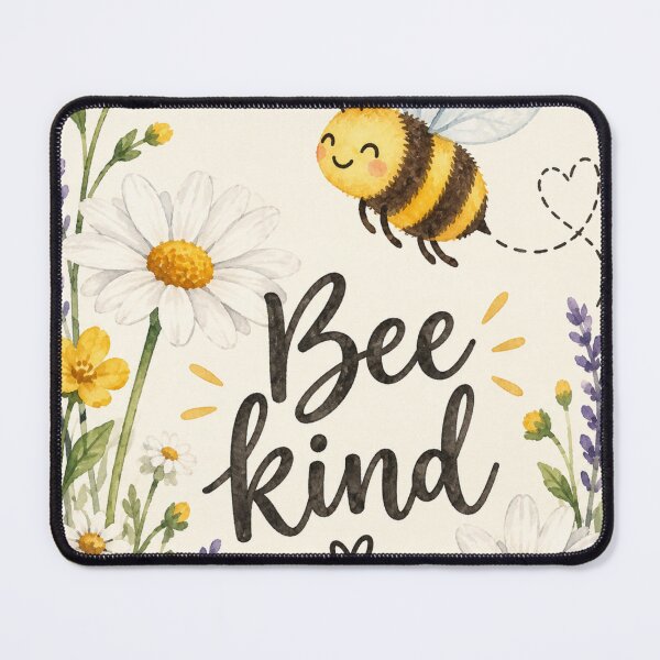 Item preview, Bee Kind Floral Positive Quote designed and sold by Willow Sky.