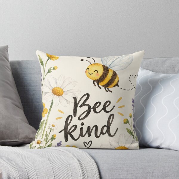 Aperçu de l'œuvre Citation florale positive sur l'abeille créée et vendue par Willow Sky.