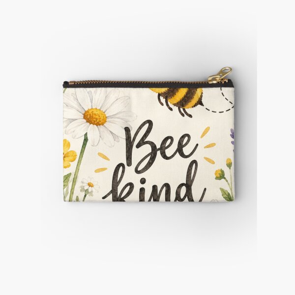 Item preview, Bee Kind Floral Positive Quote designed and sold by Willow Sky.