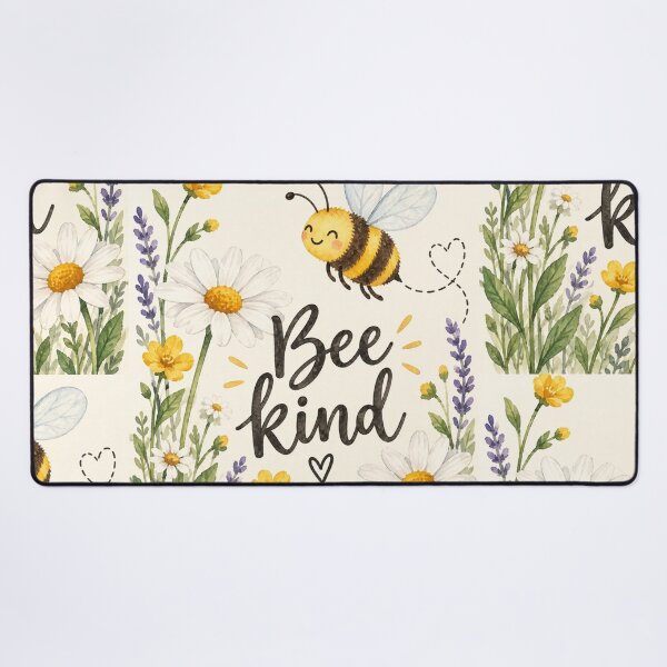 Item preview, Bee Kind Floral Positive Quote designed and sold by Willow Sky.