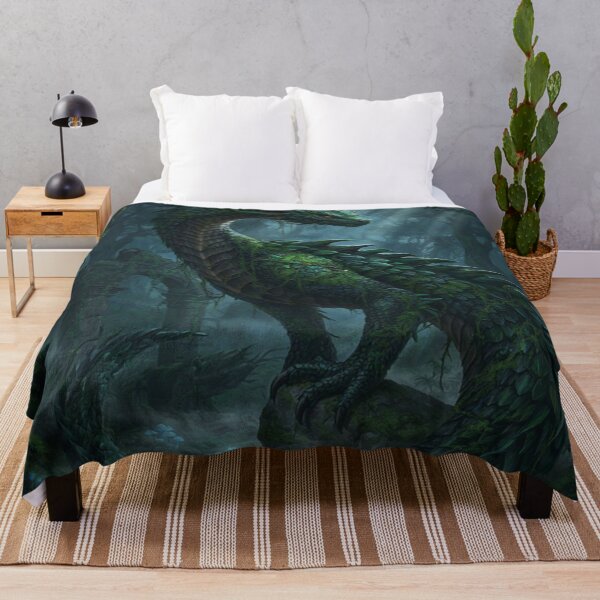 Item preview, Ancient Forest Dragon in an Enchanted Woodland designed and sold by JanjjaSoulInk.