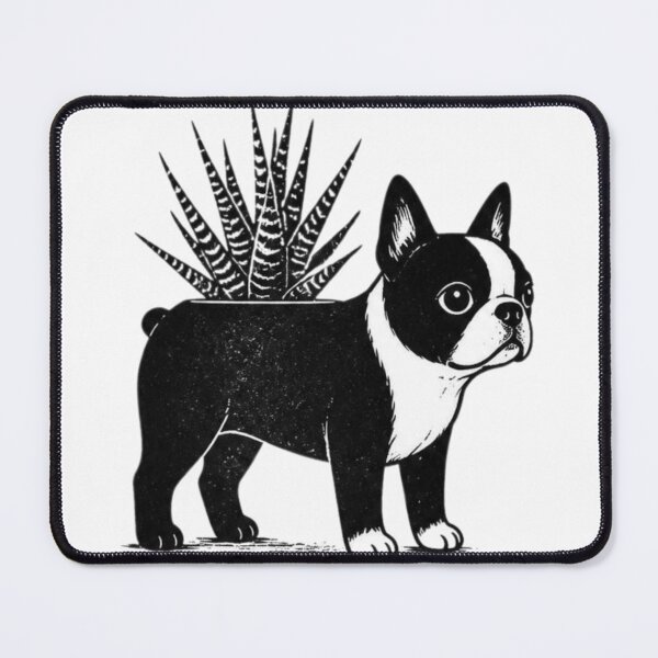 Item preview, Bostons & Botanicals Collection – Boston Terrier Aloe Planter Pup Dog & Succulent Lover Art  designed and sold by Bossie Brand Apparel .