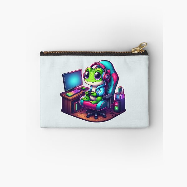 Item preview, Cute Frog Gamer Playing Video Games Gaming Setup Kawaii designed and sold by Safe Haven Pets.