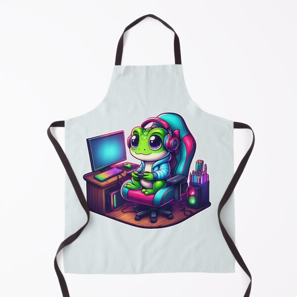 Item preview, Cute Frog Gamer Playing Video Games Gaming Setup Kawaii designed and sold by Safe Haven Pets.