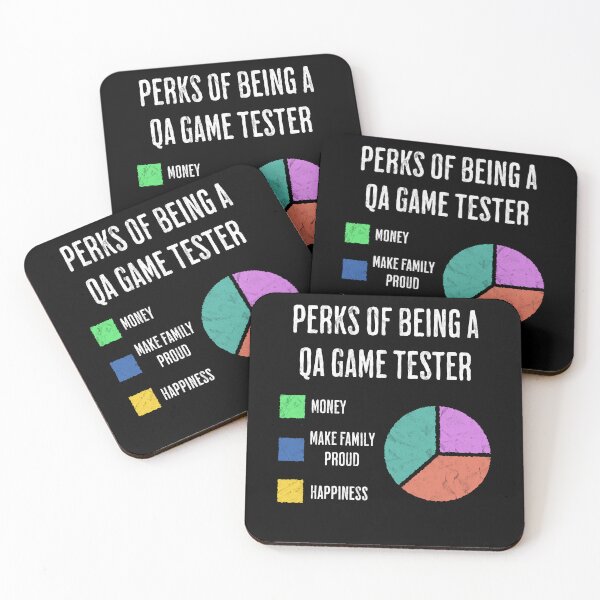 Item preview, QA Game Tester Job Perks Funny Pie Chart designed and sold by d247.