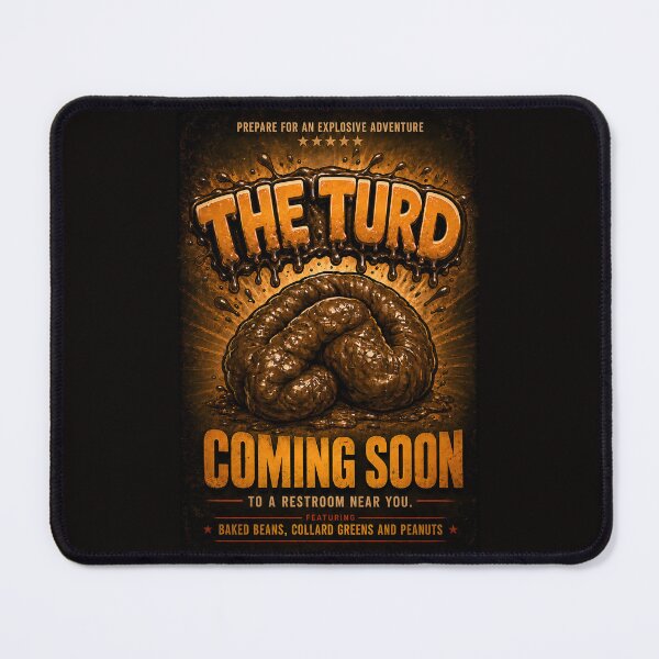 Item preview, THE TERD COMING SOON MOVIE POSTER This image is a bold, cartoon-style graphic, likely designed for a sticker, t-shirt, or social media announcement. designed and sold by EXPLOSIVE DESIGNS.