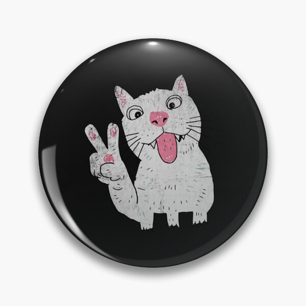 Item preview, Goofy Cat Peace Sign Chaos designed and sold by Studio Bootleg.